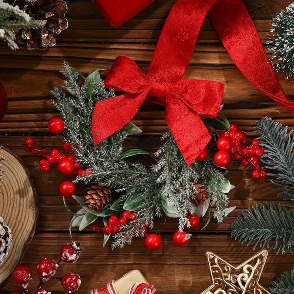 Mini Guirlandes de Noël pour Armoires et Meubles – Lot de 6 Décorations de Noël