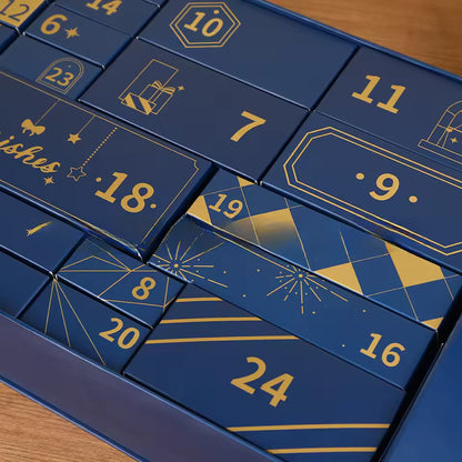 Adventskalender mit blauer Überraschungsbox - Männlich