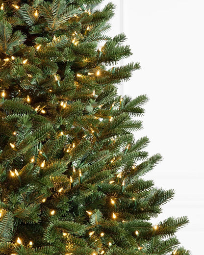 Sapin de Noël Vert Premium avec Lumières LED – Branches Articulées et Base Métallique à Roulettes