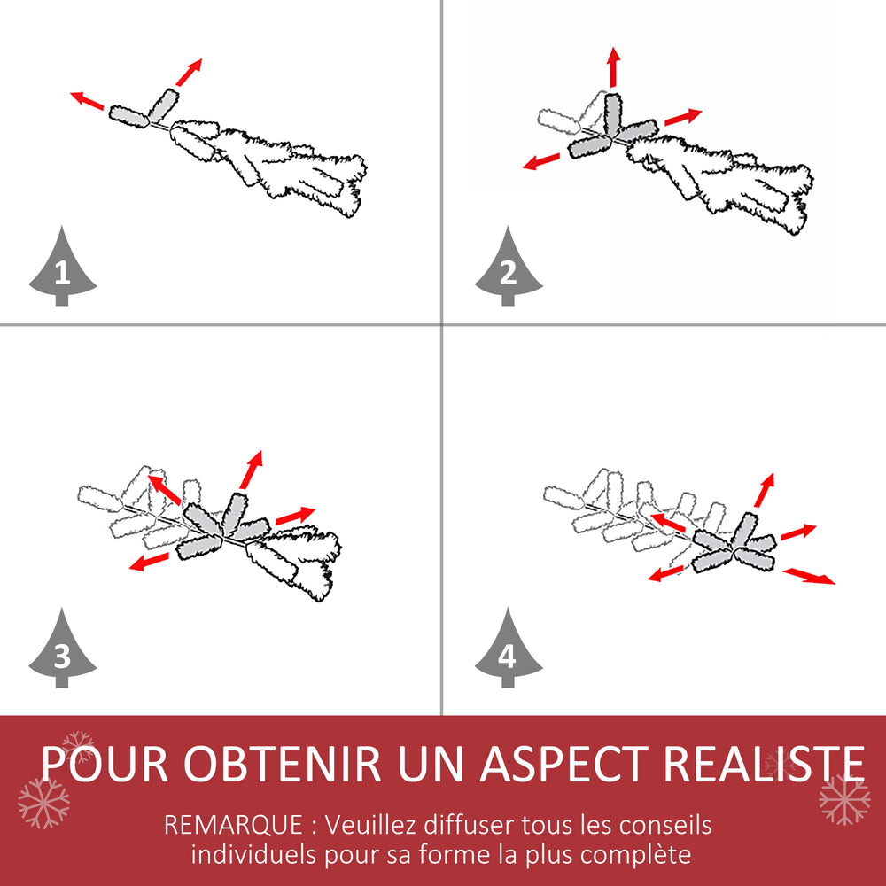 Sapin de Noël Artificiel Lumineux 90H cm Fibre Optique LED Multicolore + Support Pied 90 Branches étoile Sommet Brillante Vert