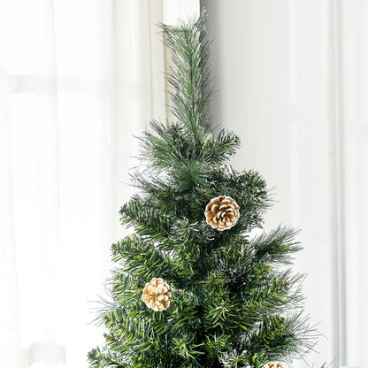 Sapin de Noël artificiel 180 cm avec 618 branches enneigées, support en acier, arbre de Noël artificiel avec socle pliable en acier, vert